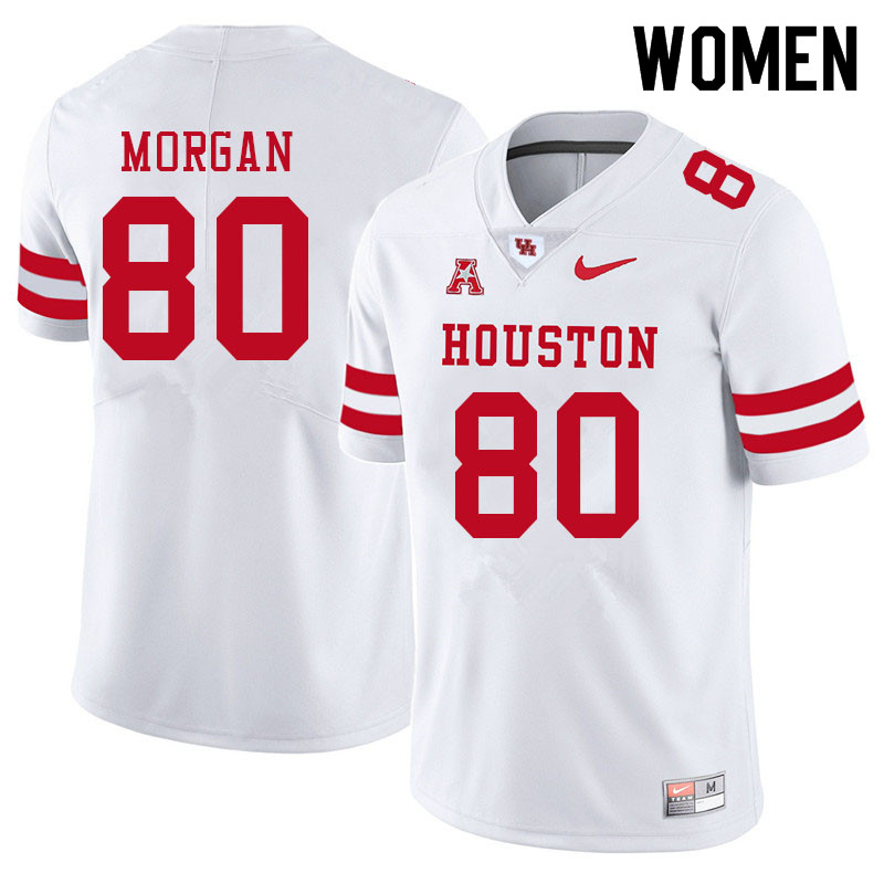 Women #80 Ja'Kori Morgan Houston Cougars College Football Jerseys Sale-White
